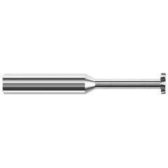 Harvey Tool - 1/2" Cut Diam, 1/8" Cut Width, 1/2" Shank, Staggered-Tooth Woodruff Keyseat Cutter - Exact Industrial Supply