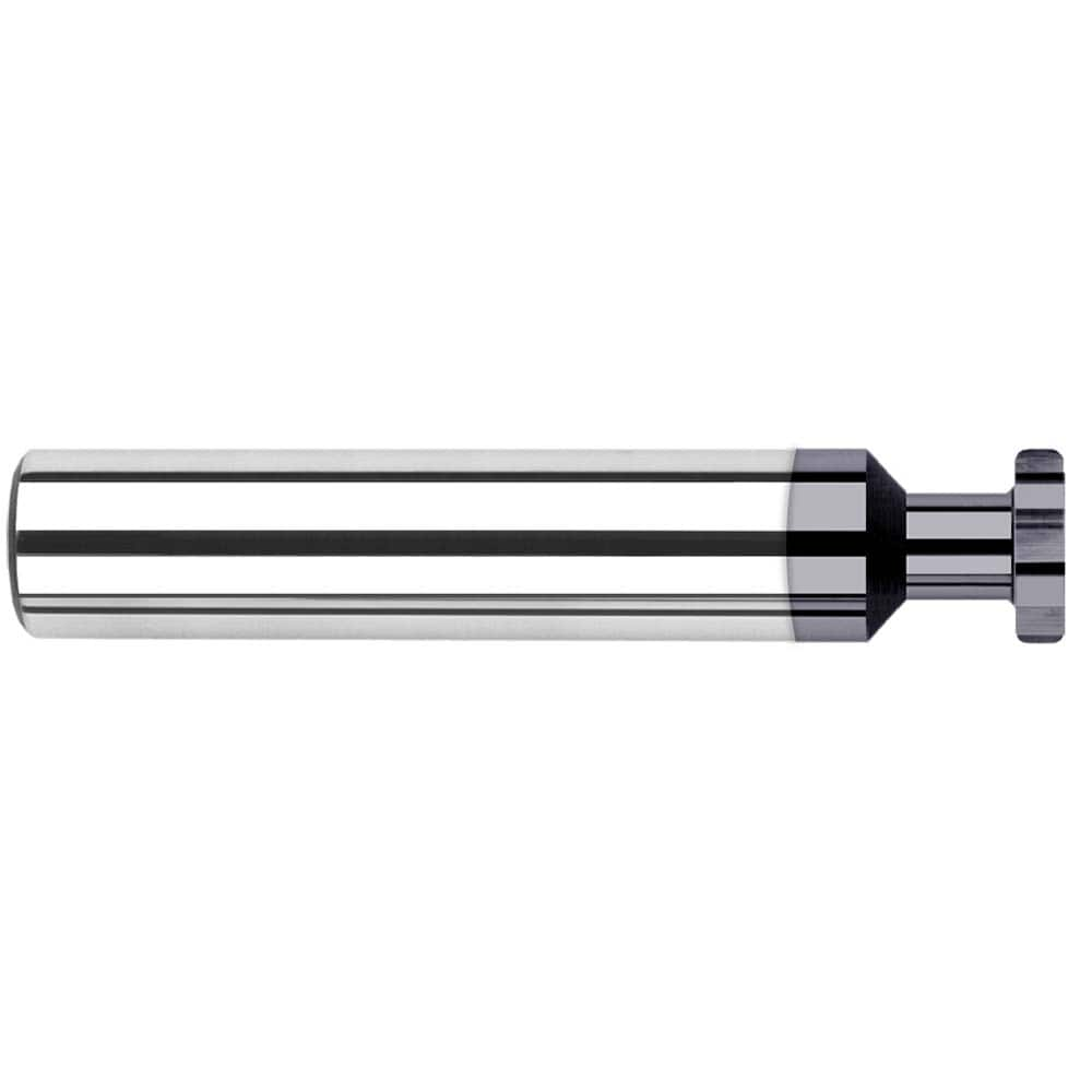 Harvey Tool - 1/2" Cut Diam, 1/4" Cut Width, 1/2" Shank, Straight-Tooth Woodruff Keyseat Cutter - Exact Industrial Supply