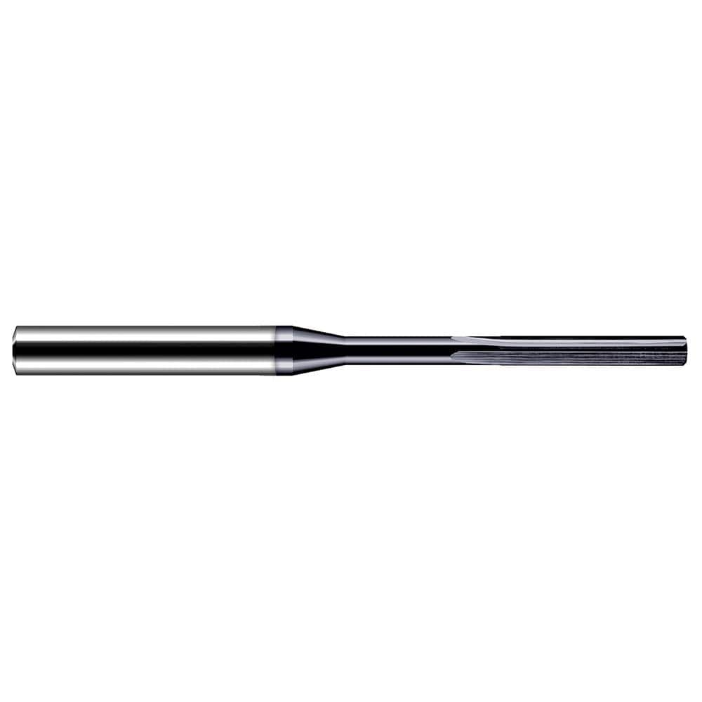 Chucking Reamer: 0.136″ Dia, 3″ OAL, 3/4″ Flute Length, Straight Shank, Solid Carbide 4 Flute