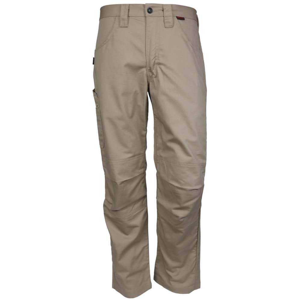 MCR Safety - Pants & Chaps; Garment Style: Pants ; Garment Type: Arc Flash; Flame Resistant/Retardant ; Waist Size (Inch): 44 ; Color: Tan ; Material: Cotton; Nylon Twill ; Hazardous Protection Level: HRC 2 - Exact Industrial Supply