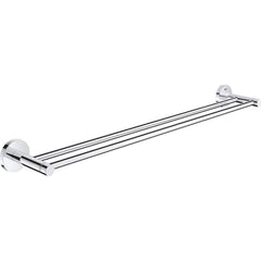 Grohe - Washroom Shelves, Soap Dishes & Towel Holders; Type: Double Towel Bar ; Material: Metal ; Length (Inch): 23.6220 ; Width (Inch): 2-1/8 ; Depth (Inch): 4.13 ; Finish/Coating: Chrome - Exact Industrial Supply