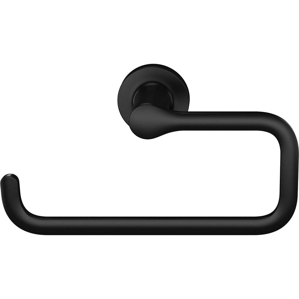 American Standard - Washroom Shelves, Soap Dishes & Towel Holders; Type: Towel Ring ; Material: Metal ; Length (Inch): 7-3/4 ; Width (Inch): 2 ; Depth (Inch): 2.1875 ; Finish/Coating: Matte Black - Exact Industrial Supply