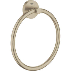 Grohe - Washroom Shelves, Soap Dishes & Towel Holders; Type: Towel Ring ; Material: Metal ; Length (Inch): 8 ; Width (Inch): 2-1/8 ; Depth (Inch): 1.73 ; Finish/Coating: Brushed; Nickel - Exact Industrial Supply