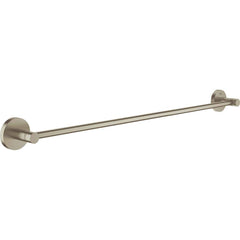 Grohe - Washroom Shelves, Soap Dishes & Towel Holders; Type: Towel Bar ; Material: Metal ; Length (Inch): 23.6000 ; Width (Inch): 2-1/8 ; Depth (Inch): 2.3622 ; Finish/Coating: Brushed; Nickel - Exact Industrial Supply
