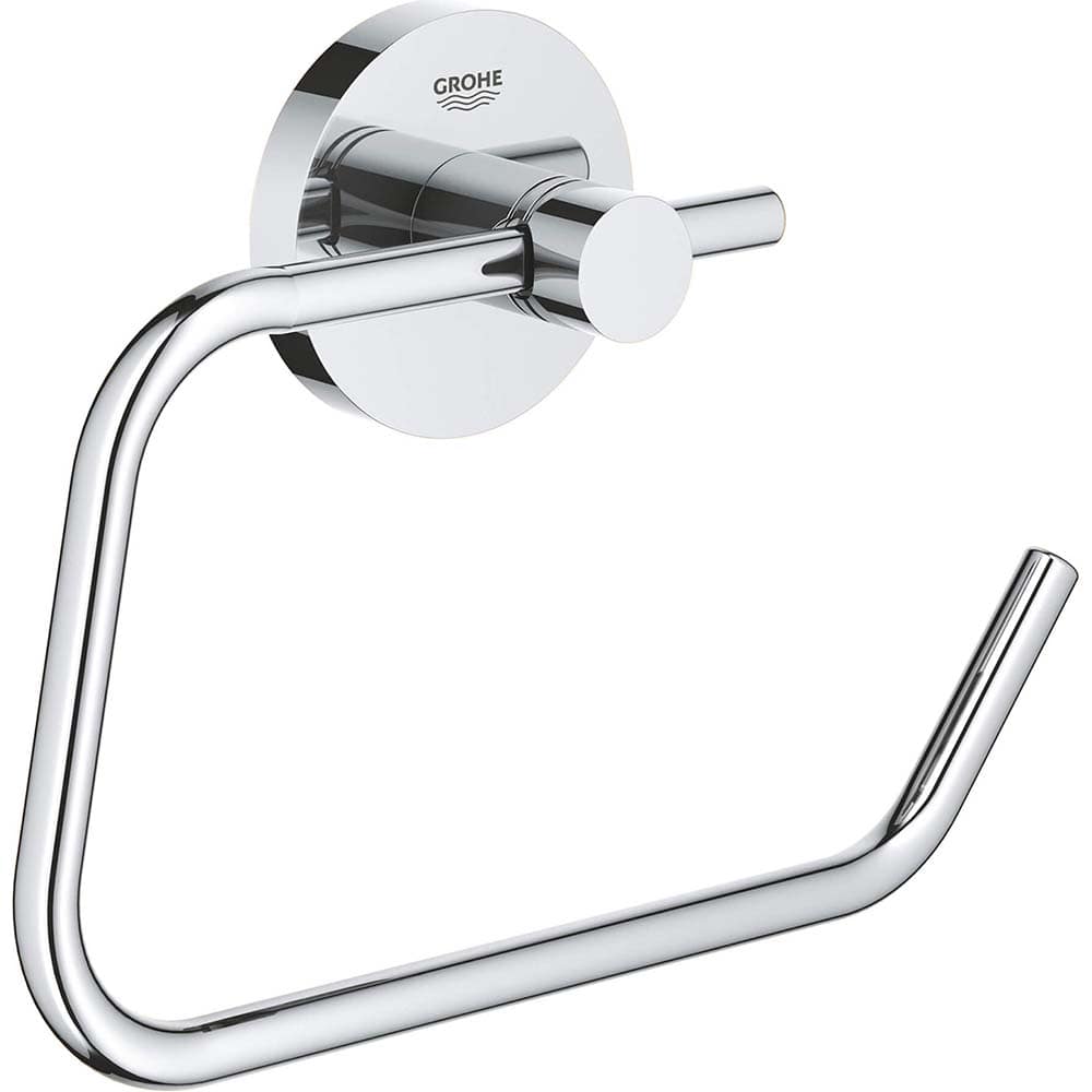 Grohe - Washroom Shelves, Soap Dishes & Towel Holders; Type: Toilet Paper Holder ; Material: Metal ; Length (Inch): 7.8740 ; Width (Inch): 2-1/8 ; Depth (Inch): 1.73 ; Finish/Coating: Chrome - Exact Industrial Supply