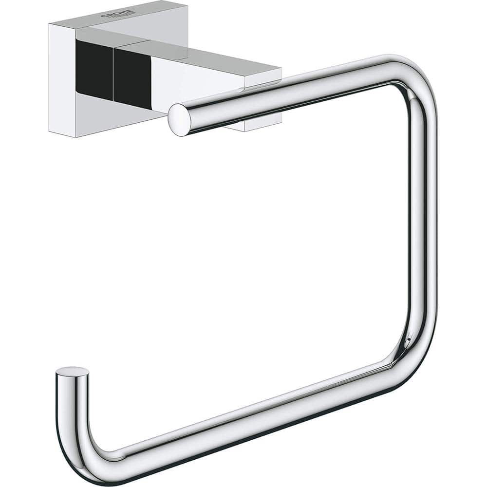 Grohe - Washroom Shelves, Soap Dishes & Towel Holders; Type: Toliet Paper Holder ; Material: Metal ; Length (Inch): 5-2/5 ; Width (Inch): 1.75 ; Depth (Inch): 2.36 ; Finish/Coating: Chrome - Exact Industrial Supply
