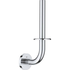 Grohe - Washroom Shelves, Soap Dishes & Towel Holders; Type: Spare Toilet Paper Holder ; Material: Metal ; Length (Inch): 9-1/8 ; Width (Inch): 2-1/8 ; Depth (Inch): 4.56 ; Finish/Coating: Chrome - Exact Industrial Supply