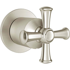 American Standard - Tub & Shower Faucets; Type: Valve Only Trim kit ; Style: Delancey ; Design: 2-Way; 3-Way ; Material: Brass ; Handle Type: Cross ; Handle Material: Metal - Exact Industrial Supply