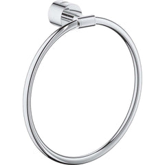Grohe - Washroom Shelves, Soap Dishes & Towel Holders; Type: Towel Ring ; Material: Metal ; Length (Inch): 8-1/4 ; Width (Inch): 1-3/8 ; Depth (Inch): 2.71 ; Finish/Coating: Chrome - Exact Industrial Supply