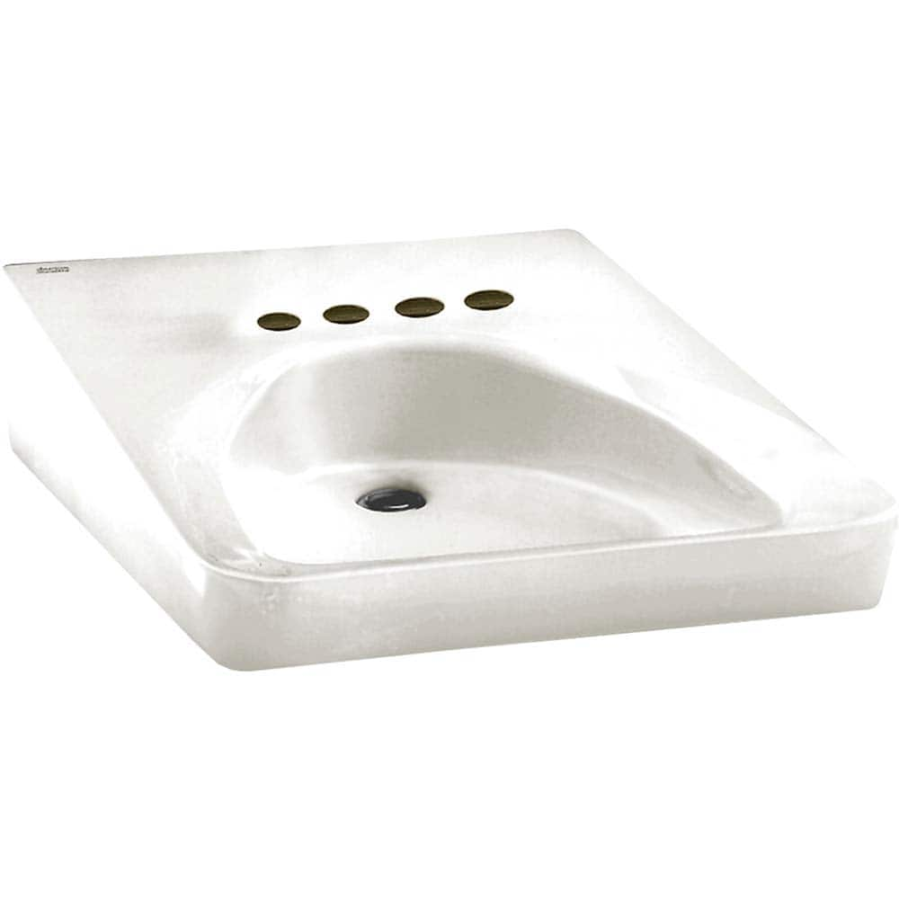 American Standard - Sinks; Type: Wheelchair Users Lavatory ; Outside Length: 27 (Inch); Outside Length: 27.000 (Decimal Inch); Outside Width: 20.000 (Decimal Inch); Outside Width: 20 (Inch); Outside Height: 4.7500 (Decimal Inch) - Exact Industrial Supply