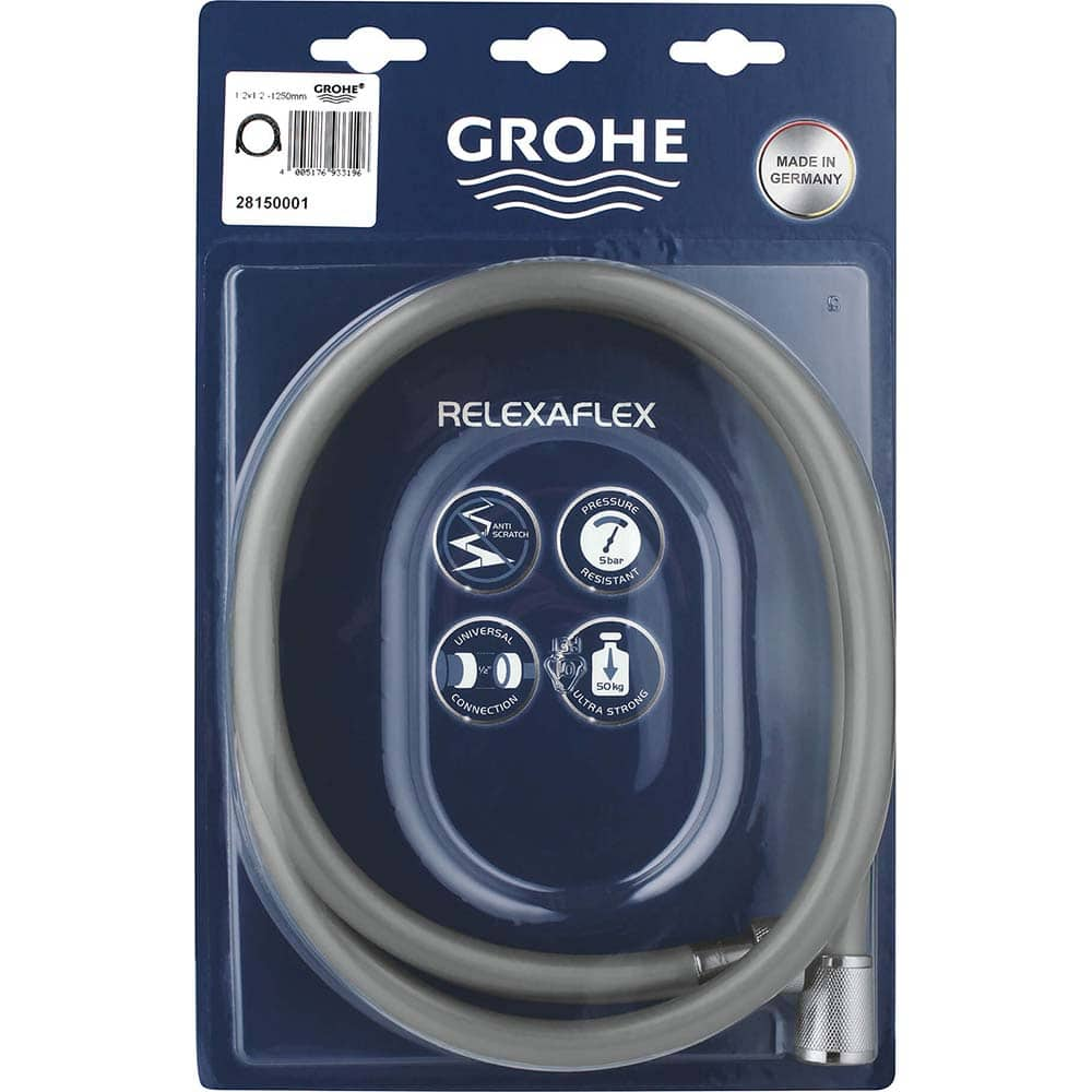 Grohe - Shower Heads & Accessories; Type: Shower hose ; Material: Metal ; Finish/Coating: Polished Chrome - Exact Industrial Supply