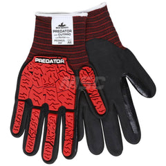 Cut, Puncture & Abrasive-Resistant Gloves: Size M, ANSI Cut A6, ANSI Puncture 3, Foam Nitrile, Kevlar Black, Palm & Fingers Coated, Steel Lined, Thermoplastic Elastomer Back, Palm Coat Grip, ANSI Abrasion 6