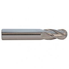 3.5mm TuffCut GP Standard Length 4 Fl Ball Nose Center Cutting End Mill - Exact Industrial Supply