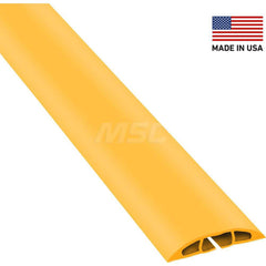 On Floor Cable Covers; Cover Material: PVC; Number of Channels: 1; Color: Yellow; Overall Length (Feet): 6; Maximum Compatible Cable Diameter (Inch): 0.63