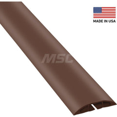 On Floor Cable Covers; Cover Material: PVC; Number of Channels: 1; Color: Brown; Overall Length (Feet): 6; Maximum Compatible Cable Diameter (Inch): 0.63