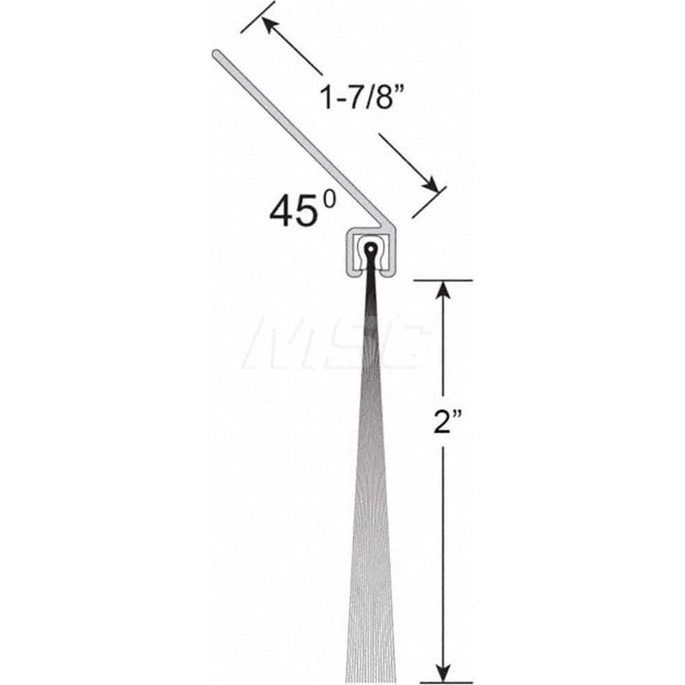 Sweeps & Seals; Product Type: Garage & Dock Door Sweep with Weather Seal; Flange Material: Anodized Aluminum; Overall Height: 3.875; Bristle Length: 2; Flange Width: 1.8750; Bristle Material: Nylon; Overall Length (Inch): 10.00; Length (Inch): 10.00; Over