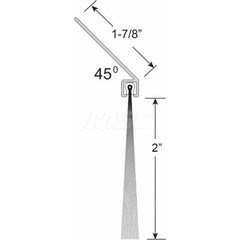 Sweeps & Seals; Product Type: Garage & Dock Door Sweep with Weather Seal; Flange Material: Anodized Aluminum; Overall Height: 3.875; Bristle Length: 2; Flange Width: 1.8750; Bristle Material: Nylon; Overall Length (Inch): 14.00; Length (Inch): 14.00; Over