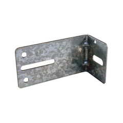 Garage Door Hardware; Type: Garage Door Track Jamb bracket # 7; For Use With: Commercial Doors; Material: Steel; Overall Length: 3.63; Overall Width: 2; Overall Height: 1.75; Finish/Coating: Galvanized; Includes: Mounting Holes and Track Attachment Slot;
