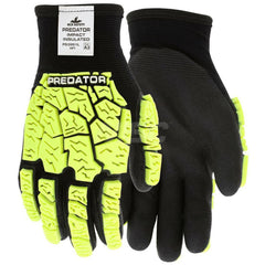 Cut, Puncture & Abrasive-Resistant Gloves: Size M, ANSI Cut A3, ANSI Puncture 2, Polyvinylchloride, Nylon Black, Palm & Fingers Coated, Acrylic Lined, Thermoplastic Elastomer Back, Palm Coat Grip, ANSI Abrasion 3