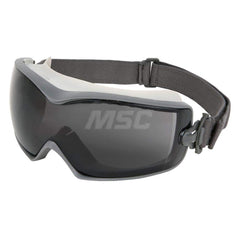 Safety Goggles: Chemical Splash Dust & Particulates, Anti-Fog, Gray Polycarbonate Lenses Indirect Vent, Black Frame, Size Universal