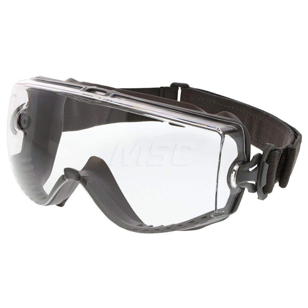 Safety Goggles: Chemical Splash, Anti-Fog, Clear Polycarbonate Lenses Indirect Vent, Size Universal