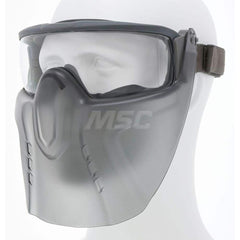 Safety Goggles: Chemical Splash Dust & Particulates, Anti-Fog, Clear Polycarbonate Lenses Indirect Vent, Gray Frame, Size Universal