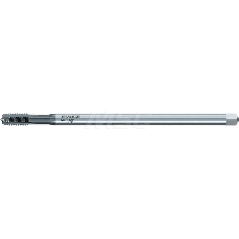 Extension Tap: 1/4-28, 3 Flutes, TiCN Finish, Cobalt, Long Reach 4-5 P, 6.3″ OAL, 0.669″ Thread Length, 2B & 3B Class of Fit