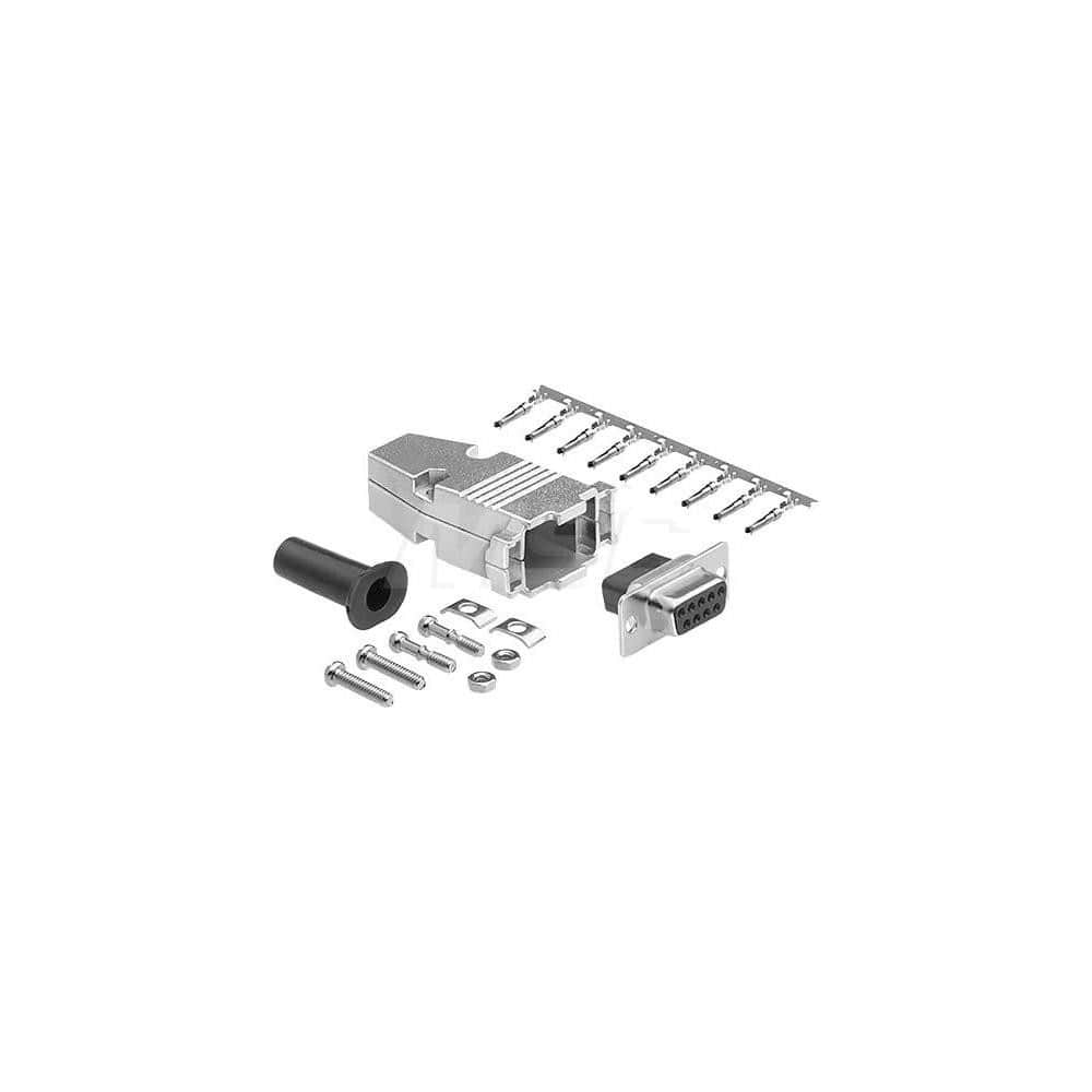 Female D-Sub RS-232 Serial DB9 Adapter Zinc Housing, Nickel-Plated, For Data Networks, Serial Data Transmission Device Management & Instrument Control