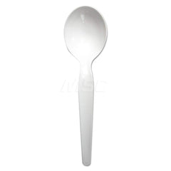 Paper & Plastic Cups, Plates, Bowls & Utensils; Flatware Type: Soup Spoon; Material: Plastic; Color: White; Disposable: Disposable