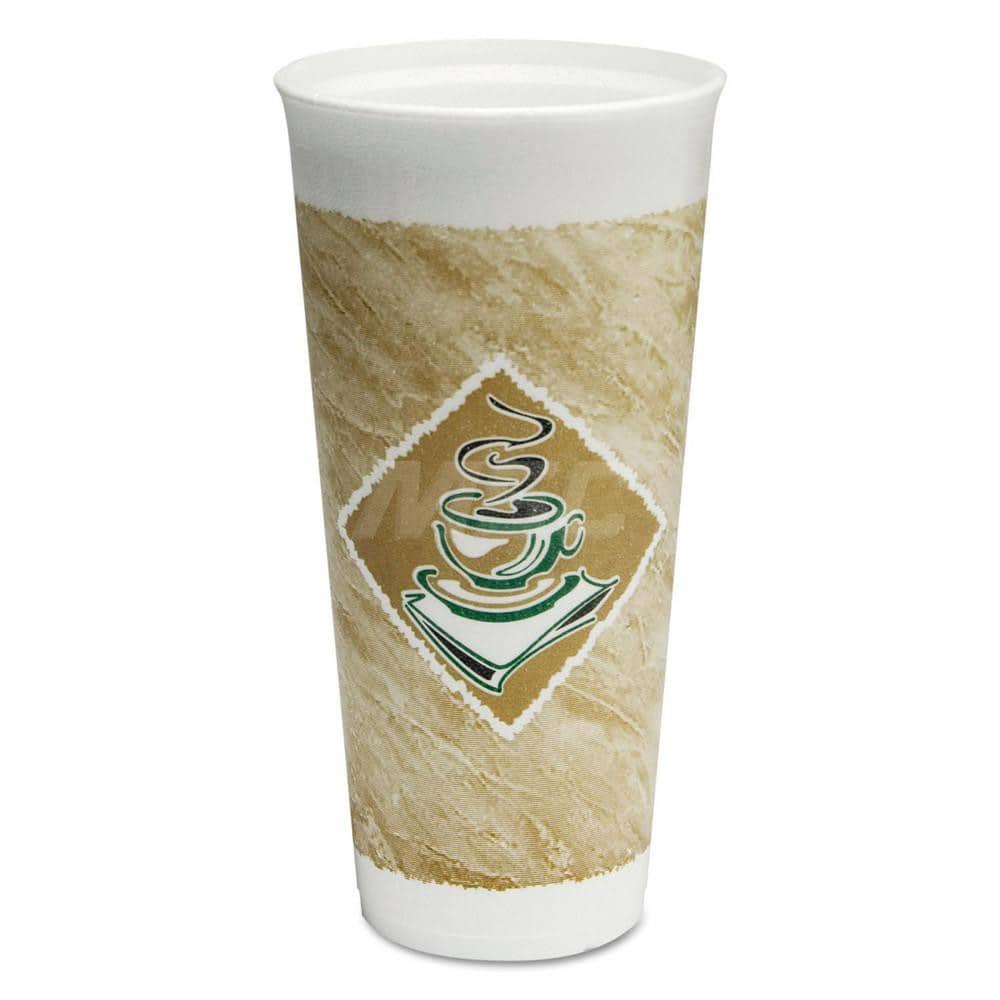 Paper & Plastic Cups, Plates, Bowls & Utensils; Cup Type: Hot,Cold; Material: Foam; Color: Brown; White; Green; Capacity: 24.000; Capacity: 24.000 oz; For Beverage Type: Cold; Hot; Microwave-safe: No; Disposable: Yes
