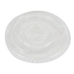 Cup Lid: Flat, PET, Clear