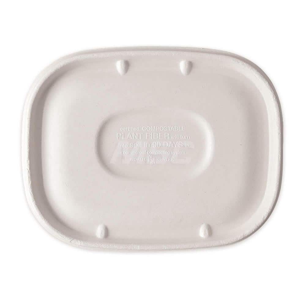 Food Container Lids; For Use With: World Centric CTSCU2 & CTSCU3 Containers; Shape: Square; Diameter/Width (Decimal Inch): 8.9 in; Length (Decimal Inch): 6.9 in; Material Family: Unbleached Plant Fiber; Color: Natural
