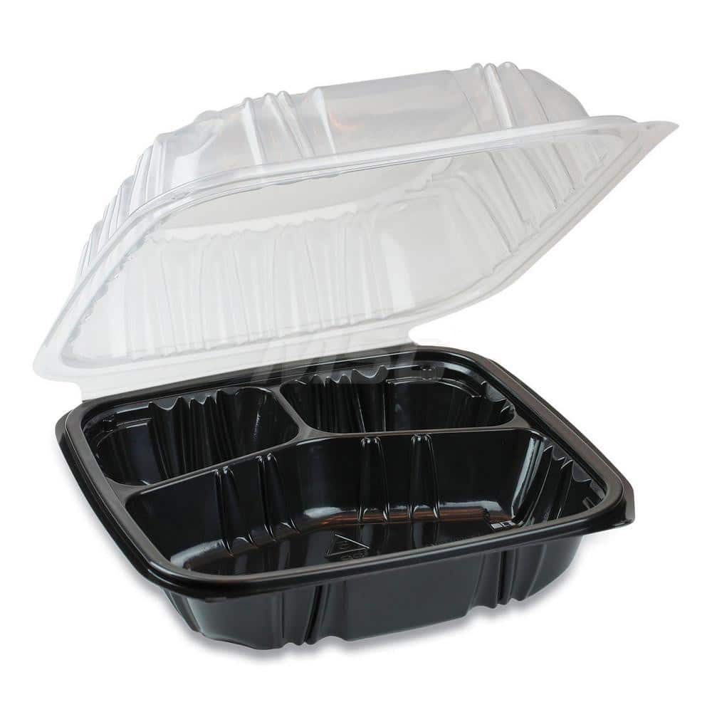 Food Containers; Container Type: Food Storage Container; Shape: Square; Overall Height: 3 in; Lid Type: Hinged Lid; Height (Decimal Inch): 3 in; Type: Food Storage Container