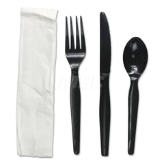 Paper & Plastic Cups, Plates, Bowls & Utensils; Flatware Type: Plastic Utensil Set; Material: Plastic; Color: Black; Disposable: Disposable