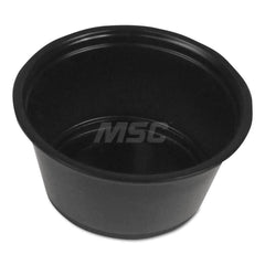 Paper & Plastic Cups, Plates, Bowls & Utensils; Cup Type: Portion; Material: Plastic; Color: Black; Capacity: 2.000; Capacity: 2.000 oz; For Beverage Type: Cold; Microwave-safe: No; Disposable: Yes