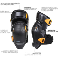 Size Universal, Hook & Loop, Hard Protective Cap, Knee Pad Foam Padding, black, Elastic Strap, Plastic Cover