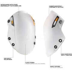 Size Universal, Snap, Hard Protective Cap, Knee Pad White, None Strap, Plastic Cover