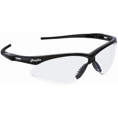 Safety Glass: Scratch-Resistant, Polycarbonate, Clear Lenses, UV Protection Black Frame, Single