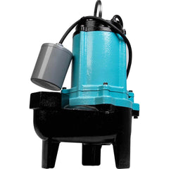 Manual Sewage & Effluent Pump: Piggyback Mechanical Float, 1/2 hp, 11.5A, 115V 3″ Outlet, Cast Iron Housing
