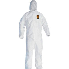 KleenGuard - Disposable & Chemical Resistant Coveralls; Garment Style: Coveralls ; Garment Type: General Purpose ; Material: Microporoous Film Laminate ; Size: XX-Large ; Color: White ; Material: Microporous - Exact Industrial Supply