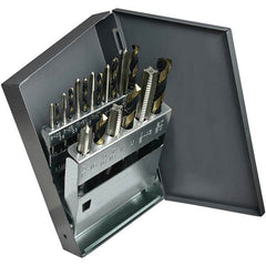 Cle-Line - Tap & Drill Sets Minimum Tap Thread Size (Inch): #6-32 Maximum Tap Thread Size (Inch): 1/2-13 - Exact Industrial Supply