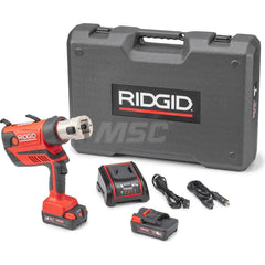 Ridgid - Benders, Crimpers & Pressers; Type: Presser ; Maximum Pipe Capacity (Inch): 4 ; Minimum Pipe Capacity: 1/2 (Inch); Overall Length (Inch): 11 ; Includes: RP 350 Press Tool; (2) 18V 2.5Ah Lion Batteries; 18V Charger; Carrying Case ; For Use With: - Exact Industrial Supply