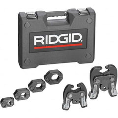 Presser Replacement Jaws; Jaw Size Range: 1/2″ to 1-1/4″; For Use With: RIDGID Compact Press Tools (100-B, 200-B, 210-B, 240, 241); Maximum Pipe Capacity (Inch): 1-1/4; Minimum Pipe Capacity: 1/2; Cuts Material Type: Copper, Stainless Steel; Type: Press R