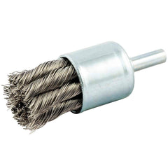 Norton - End Brushes Brush Diameter (Inch): 1 Fill Material: Stainless Steel - Exact Industrial Supply