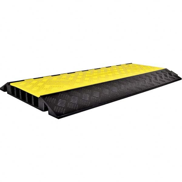 Powerhouse - On Floor Cable Covers Cover Material: Polyethylene Number of Channels: 5 - Exact Industrial Supply