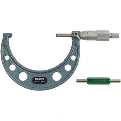 Mitutoyo - Mechanical Outside Micrometers Minimum Measurement (Decimal Inch): 3.0000 Maximum Measurement (Decimal Inch): 4.0000 - Exact Industrial Supply