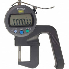 Mitutoyo - Electronic Thickness Gages Minimum Measurement (Decimal Inch): 0 Maximum Measurement (Decimal Inch): 0.4700 - Exact Industrial Supply