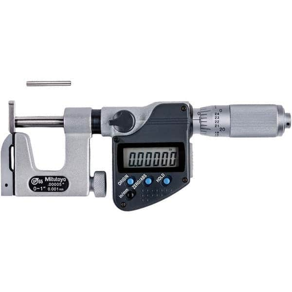 Mitutoyo - Electronic Outside Micrometers Type: Uni-Mike Minimum Measurement (Decimal Inch): 0.0000 - Exact Industrial Supply