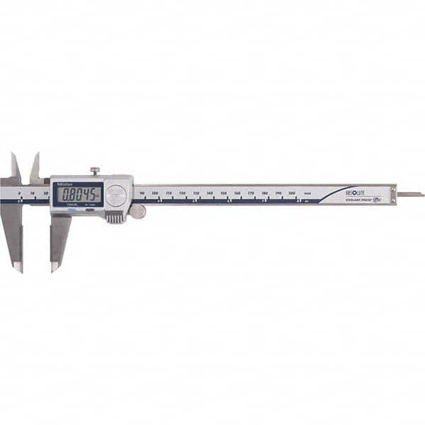 Mitutoyo - 0 to 8" Range, 0.0005" Resolution, IP67 Electronic Caliper - Exact Industrial Supply