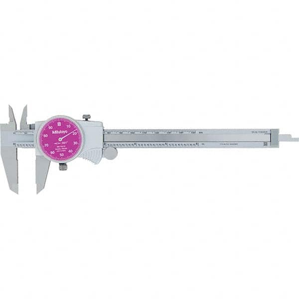 Mitutoyo - Dial Calipers Maximum Measurement (Inch): 6 Dial Graduation (Decimal Inch): 0.001 - Exact Industrial Supply